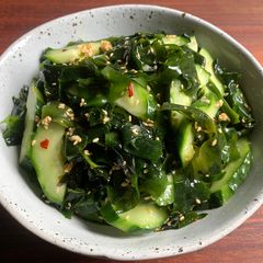 Cucumber & Wakame ‘Namul’ A picture of Cucumber & Wakame ‘Namul’.