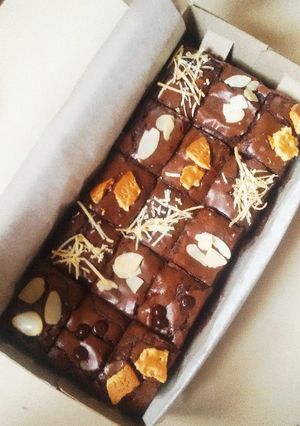 Foto resep Fudgy shiny crust brownie