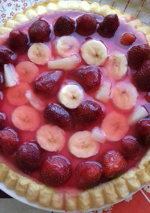 Egyszerű gyümölcstorta recept fotója