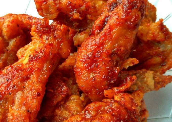 Langkah Mudah Membuat Korean fried chicken / sayap ala korea, Endul