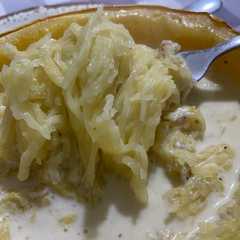 A picture of Zapallo tallarín con queso y crema.