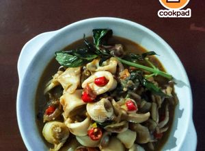 Gambar Sotong Tumis Daun Selasih