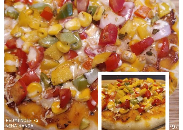 Recipe of Perfect Cheese burst pizza kadai baked