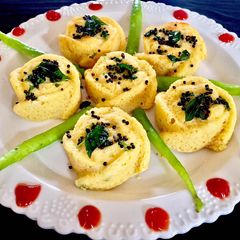 A picture of Khaman Dhokla floretsEnjoy this beautiful shaped dhokla in evening with tea or coffee.