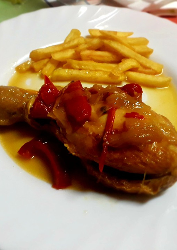 Una foto de Pollo "en asaillo"