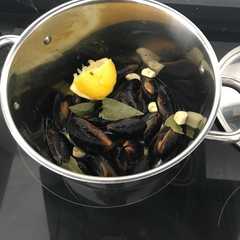Una foto de Mejillones al vapor
