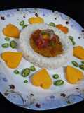 Daal chawal with mango salsaa