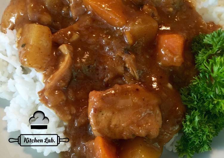 Resep: saat makan malamJapanese chicken curry (not instant)