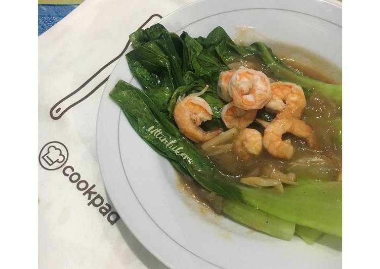 Resep 123. Pokcoy Kaldu Udang, Bisa Manjain Lidah