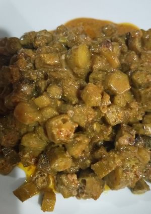 A picture of Dahi wali bhindi.