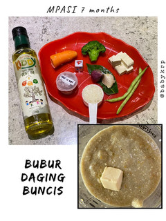 Foto resep Mpasi 7 bulan: bubur daging buncis
