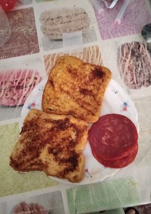 Una foto de Tostadas francesas saladas con pimentón dulce sin lactosa