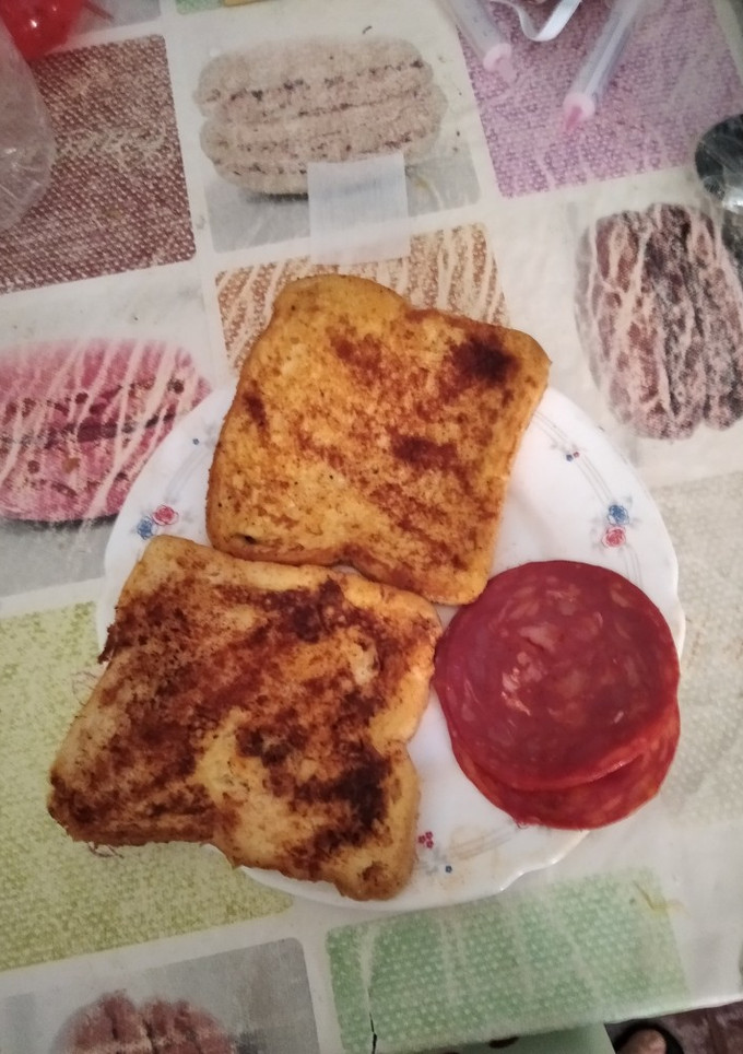 Una foto de Tostadas francesas saladas con pimentón dulce sin lactosa