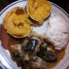 Chicken curry with brinjal A picture of Chicken curry with brinjal.