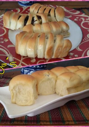 Foto resep Roti pisang coklat dan roti sobek aneka filling