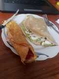 Tortilla de avena con palta y pollo