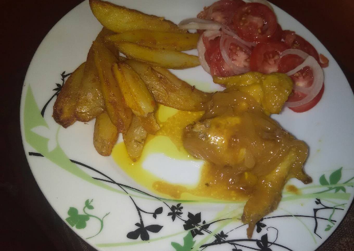 Pollo guisado a la mostaza