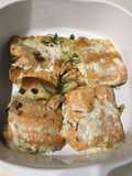 Salmon Horneado al Ajillo-Romero-Cilantro