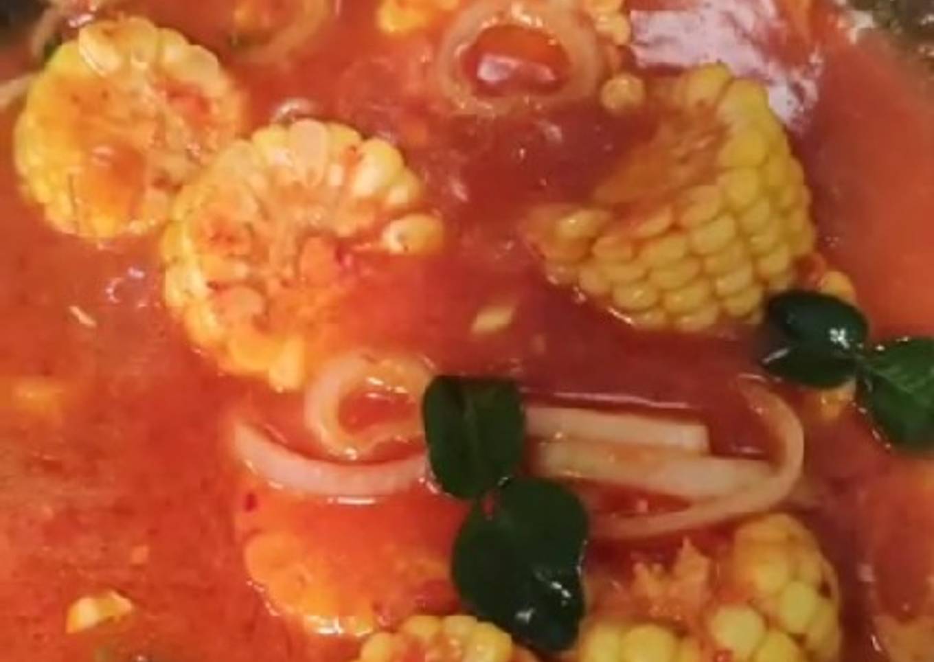 Udang tempe saus padang