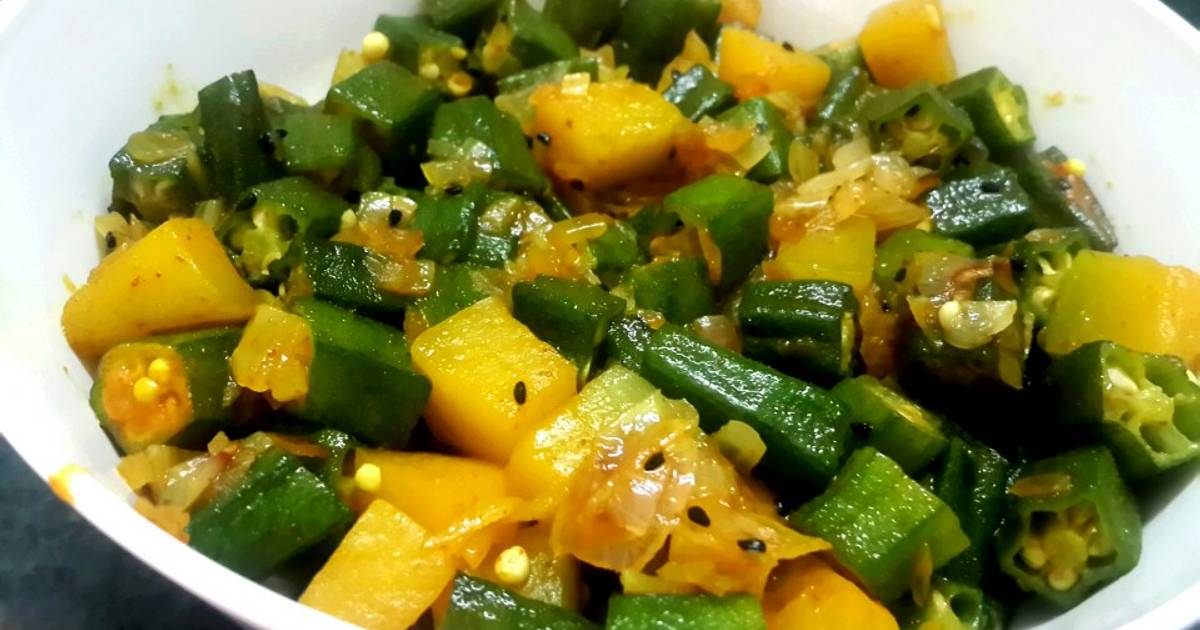 Lady's finger and pumpkin stir fry Recipe by Kumkum Chatterjee Cookpad