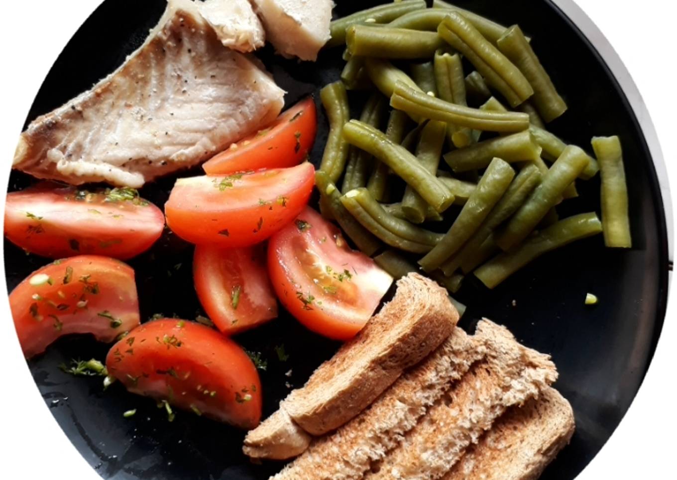Pescado y vegetales