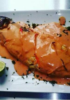 Una foto de Trucha rellena