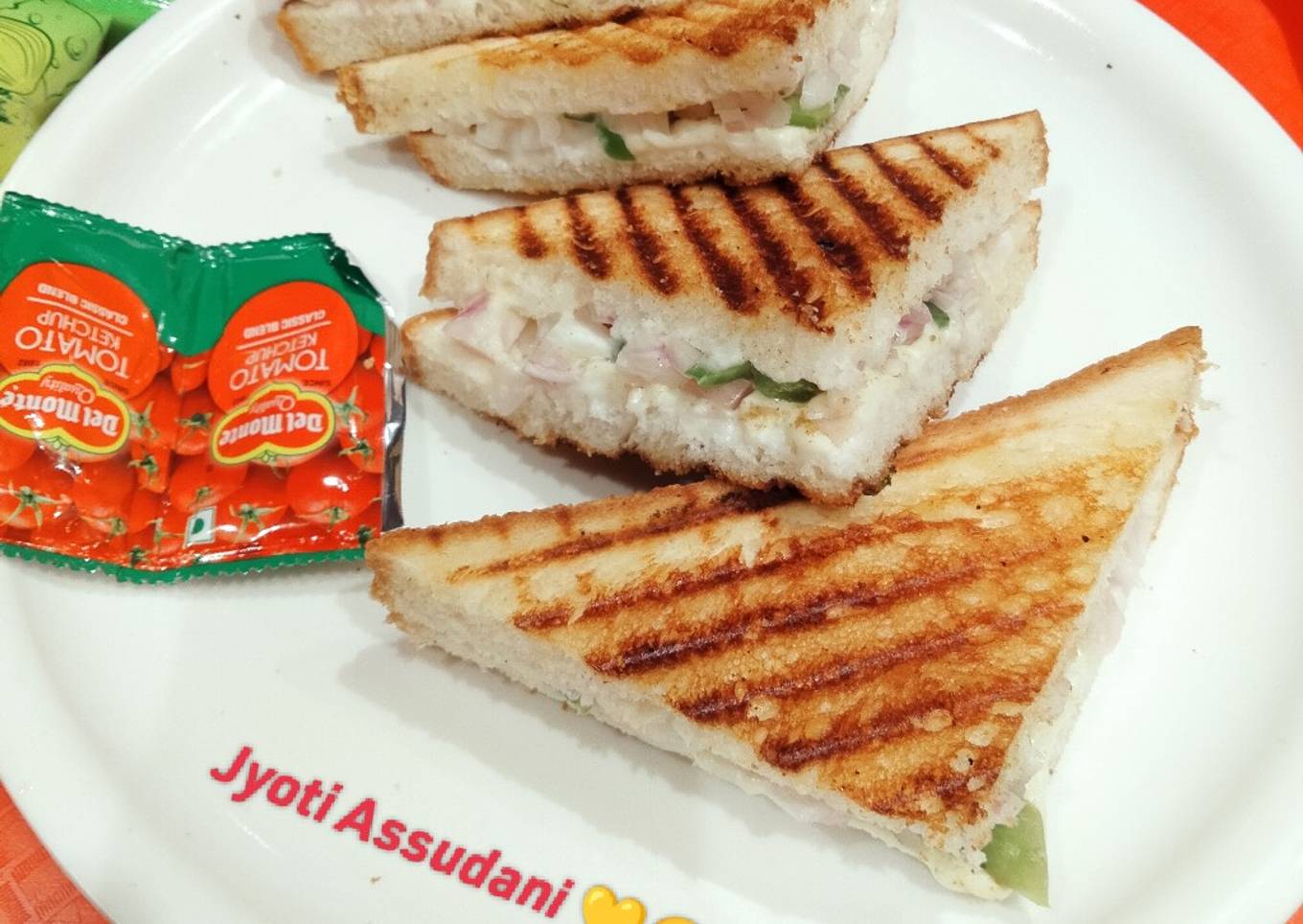 Grilled Egg cheese sandwich 🥪🥪