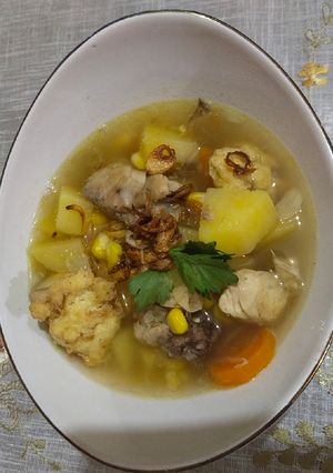 Foto resep Sup ayam, jagung n tahu