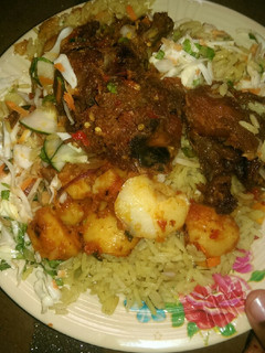 A picture of Fried rice pepper chicken.