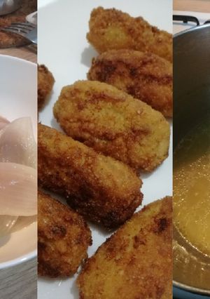 Foto principal de 3 recetas en una (caldo de pollo, croquetas y crema)