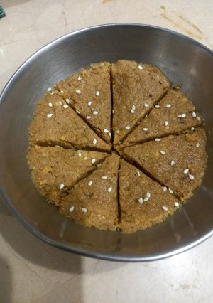 A picture of Diet basen, wheat flour, sweet dish.