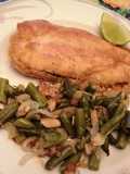 Pollo rebozado en masa de cerveza