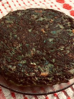 Una foto de Tortilla de espinacas/rúcula crudas