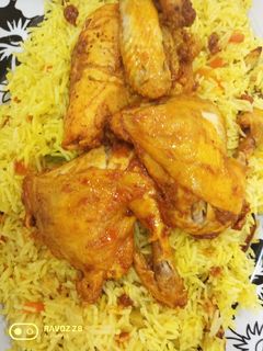 صورة لوصفة برياني بصلصه الدجاج