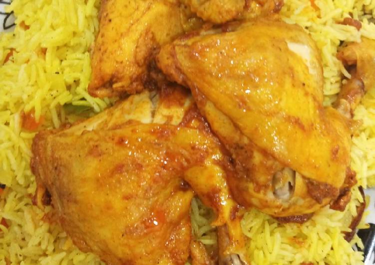 برياني بصلصه الدجاج