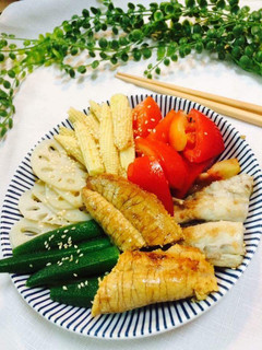 鬼頭刀魚蛋時蔬沙拉 的食譜成品照片