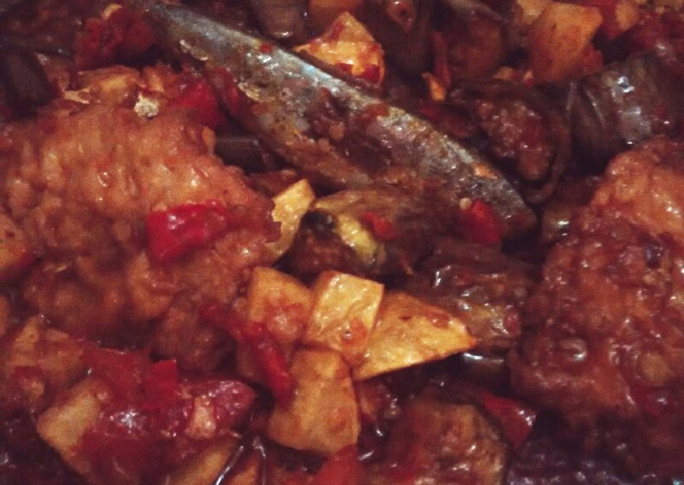 Balado terong kentang