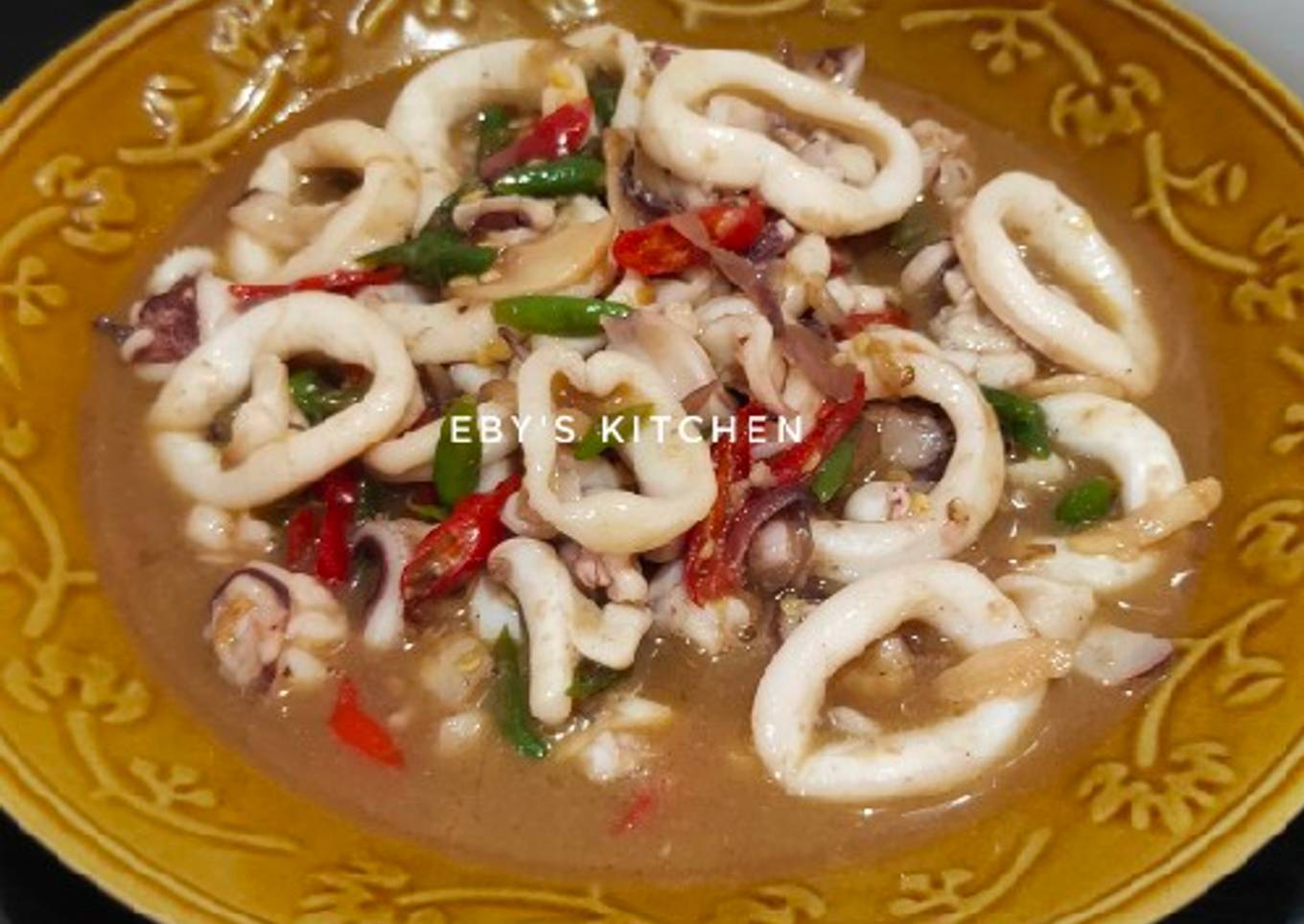 Tumis Cumi Basah Pedas