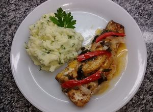 Una foto de Pescado de arroyo al horno (bagre)