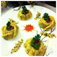 A picture of Dosa batter with Bathua Muffins.