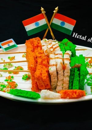 તિરંગા ઢોકળા કબાબ (Tricolor Dhokla Kebab Recipe In Gujarati) રેસીપી મુખ્ય ફોટો