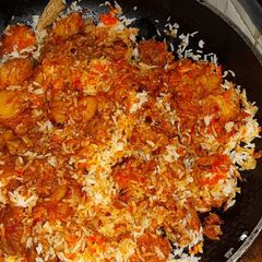 A picture of Beef Biryani.