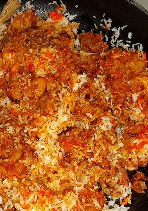 A picture of Beef Biryani.