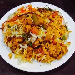 A picture of Mix Veg Soyabeen Biryani.
