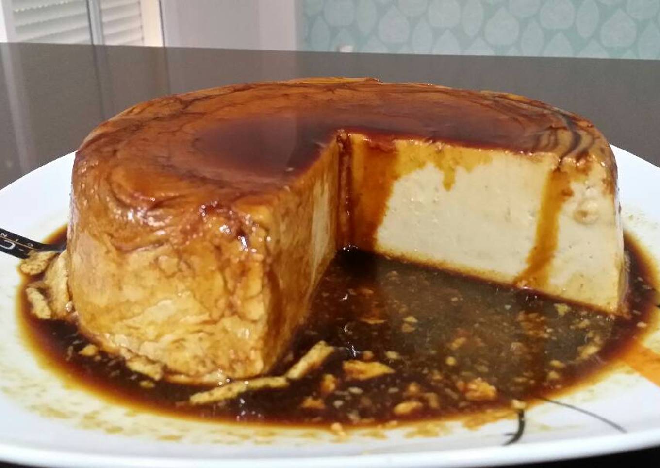 Flan de Turrón de Jijona (Thermomix)