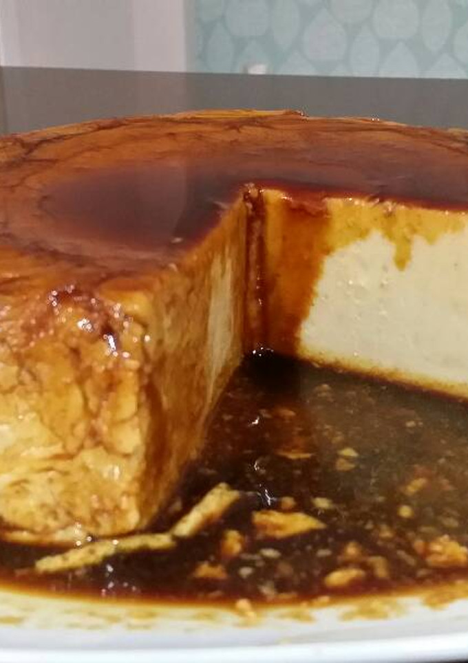 Una foto de Flan de Turrón de Jijona (Thermomix)