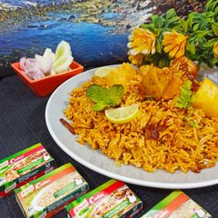 Chicken biryani A picture of Chicken biryani.