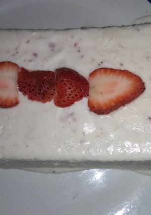 Una foto de Helado de frutillas