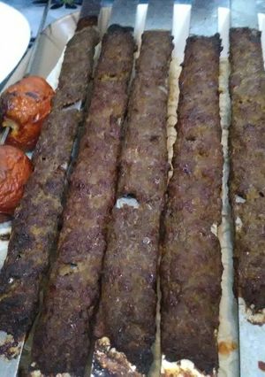 عکسی از دستور کباب کوبیده خونگی در فر !!
