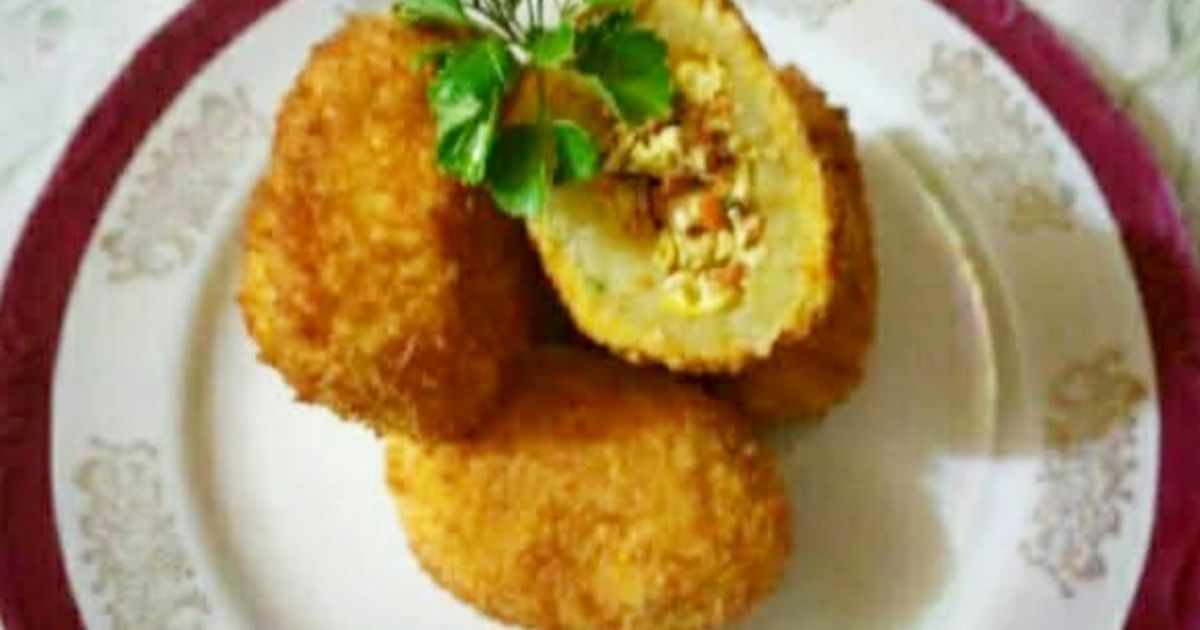 Kroket Kentang Isi Telur Orak Arik